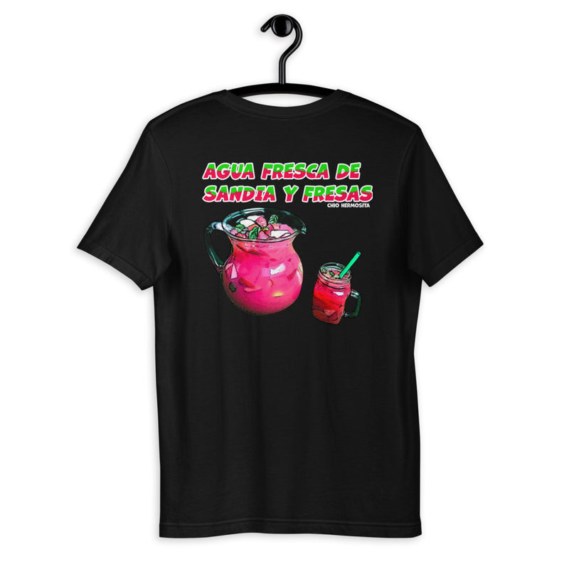 Camiseta Agua Fresca de Sandia y fresas de manga corta unisex